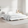 White engineered wood bed frame 135x190 cm by vidaXL, Beds and slatted bases - Ref: Foro24-832077, Price: 120,33 €, Discount: %