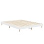 White engineered wood bed frame 135x190 cm by vidaXL, Beds and slatted bases - Ref: Foro24-832077, Price: 120,33 €, Discount: %