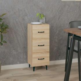 Aparador madera contrachapada color roble Sonoma 34,5x34x90 cm de vidaXL, Aparadores - Ref: Foro24-812351, Precio: 67,42 €, D...