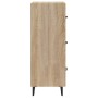 Aparador madera contrachapada color roble Sonoma 34,5x34x90 cm de vidaXL, Aparadores - Ref: Foro24-812351, Precio: 66,44 €, D...