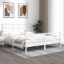 Estructura de cama madera maciza blanco Supe King 180x200 cm de vidaXL, Camas y somieres - Ref: Foro24-3105876, Precio: 156,3...