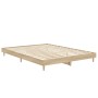 Estructura de cama madera de ingeniería roble Sonoma 135x190 cm de vidaXL, Camas y somieres - Ref: Foro24-832080, Precio: 143...