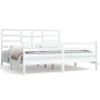 Estructura de cama madera maciza blanco Supe King 180x200 cm de vidaXL, Camas y somieres - Ref: Foro24-3105876, Precio: 156,3...