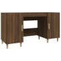 Brown oak plywood desk 140x50x75 cm by vidaXL, Desks - Ref: Foro24-817551, Price: 92,30 €, Discount: %