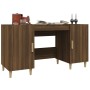 Brown oak plywood desk 140x50x75 cm by vidaXL, Desks - Ref: Foro24-817551, Price: 92,30 €, Discount: %