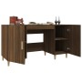 Brown oak plywood desk 140x50x75 cm by vidaXL, Desks - Ref: Foro24-817551, Price: 92,30 €, Discount: %