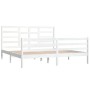 Estructura de cama madera maciza blanco Supe King 180x200 cm de vidaXL, Camas y somieres - Ref: Foro24-3105876, Precio: 156,3...