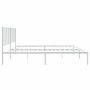 Estructura de cama con cabecero metal blanca 160x200 cm de vidaXL, Camas y somieres - Ref: Foro24-350934, Precio: 98,70 €, De...