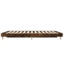 Smoked oak engineered wood bed frame 135x190cm by vidaXL, Beds and slatted bases - Ref: Foro24-832082, Price: 109,99 €, Disco...