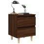 2 pcs bedside tables with oak brown wooden legs 40x35x50cm by vidaXL, Nightstands - Ref: Foro24-813127, Price: 63,80 €, Disco...