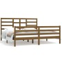 Estructura cama madera maciza marrón miel Super King 180x200 cm de vidaXL, Camas y somieres - Ref: Foro24-3105878, Precio: 18...