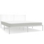 Estructura de cama de metal con cabecero blanco 183x213 cm de vidaXL, Camas y somieres - Ref: Foro24-350936, Precio: 98,99 €,...