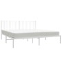 Estructura de cama de metal con cabecero blanco 183x213 cm de vidaXL, Camas y somieres - Ref: Foro24-350936, Precio: 98,99 €,...