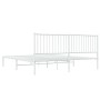 Estructura de cama de metal con cabecero blanco 183x213 cm de vidaXL, Camas y somieres - Ref: Foro24-350936, Precio: 98,99 €,...