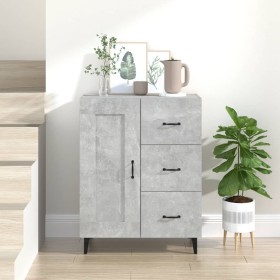 Concrete gray plywood sideboard 69.5x34x90 cm by vidaXL, Sideboards - Ref: Foro24-812235, Price: 79,99 €, Discount: %