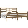 Estructura cama madera maciza marrón miel Super King 180x200 cm de vidaXL, Camas y somieres - Ref: Foro24-3105878, Precio: 18...