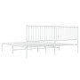 Metal bed frame with white headboard 193x203 cm by vidaXL, Beds and slatted bases - Ref: Foro24-350937, Price: 100,25 €, Disc...