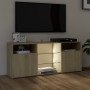 TV cabinet with LED lights Sonoma oak 120x30x50 cm by vidaXL, TV Furniture - Ref: Foro24-804304, Price: 77,45 €, Discount: %