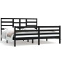 Estructura de cama madera maciza negro Super King 180x200 cm de vidaXL, Camas y somieres - Ref: Foro24-3105879, Precio: 170,0...