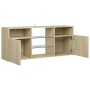 TV cabinet with LED lights Sonoma oak 120x30x50 cm by vidaXL, TV Furniture - Ref: Foro24-804304, Price: 77,45 €, Discount: %