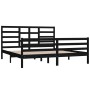 Estructura de cama madera maciza negro Super King 180x200 cm de vidaXL, Camas y somieres - Ref: Foro24-3105879, Precio: 170,0...