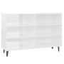 Hochglanzweißes Sperrholz-Sideboard 103,5 x 35 x 70 cm von vidaXL, Sideboards - Ref: Foro24-806046, Preis: 59,05 €, Rabatt: %