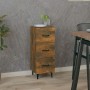 Engineered wood smoked oak sideboard 34.5x34x90 cm by vidaXL, Sideboards - Ref: Foro24-817411, Price: 54,32 €, Discount: %