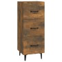 Aparador madera de ingeniería roble ahumado 34,5x34x90 cm de vidaXL, Aparadores - Ref: Foro24-817411, Precio: 54,32 €, Descue...