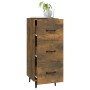 Aparador madera de ingeniería roble ahumado 34,5x34x90 cm de vidaXL, Aparadores - Ref: Foro24-817411, Precio: 54,32 €, Descue...