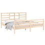 Estructura de cama de madera maciza 200x200 cm de vidaXL, Camas y somieres - Ref: Foro24-3105880, Precio: 139,08 €, Descuento: %