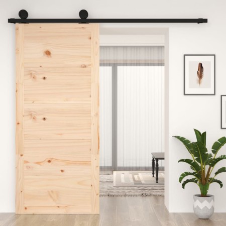 Puerta de granero madera maciza pino 90x1,8x204,5 cm de vidaXL, Puertas - Ref: Foro24-824618, Precio: 117,37 €, Descuento: %