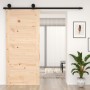 Solid pine wood barn door 90x1.8x204.5 cm by vidaXL, Doors - Ref: Foro24-824618, Price: 117,37 €, Discount: %