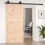 Puerta de granero madera maciza pino 90x1,8x204,5 cm de vidaXL, Puertas - Ref: Foro24-824618, Precio: 117,37 €, Descuento: %