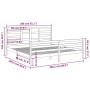 Bettgestell aus Massivholz 200x200 cm von vidaXL, Betten und Lattenroste - Ref: Foro24-3105880, Preis: 139,08 €, Rabatt: %