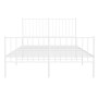 Estructura cama metal con cabecero y estribo blanco 120x190 cm de vidaXL, Camas y somieres - Ref: Foro24-350946, Precio: 82,8...