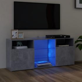 Mueble de TV con luces LED gris hormigón 120x30x50 cm de vidaXL, Muebles TV - Ref: Foro24-804305, Precio: 83,99 €, Descuento: %