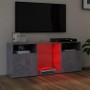 Mueble de TV con luces LED gris hormigón 120x30x50 cm de vidaXL, Muebles TV - Ref: Foro24-804305, Precio: 82,34 €, Descuento: %