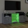 Mueble de TV con luces LED gris hormigón 120x30x50 cm de vidaXL, Muebles TV - Ref: Foro24-804305, Precio: 82,34 €, Descuento: %