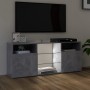 Mueble de TV con luces LED gris hormigón 120x30x50 cm de vidaXL, Muebles TV - Ref: Foro24-804305, Precio: 82,34 €, Descuento: %