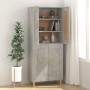 Aparador de madera contrachapada gris hormigón 69,5x34x90 cm de vidaXL, Aparadores - Ref: Foro24-812136, Precio: 62,99 €, Des...