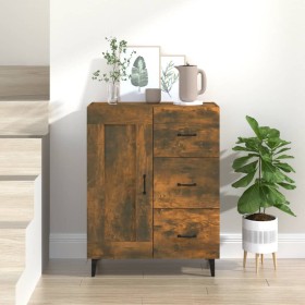 Aparador madera contrachapada color roble ahumado 69,5x34x90 cm de vidaXL, Aparadores - Ref: Foro24-817372, Precio: 68,99 €, ...