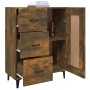 Smoked oak plywood sideboard 69.5x34x90 cm by vidaXL, Sideboards - Ref: Foro24-817372, Price: 68,99 €, Discount: %