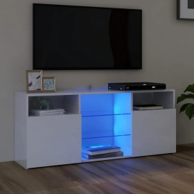 Mueble de TV con luces LED blanco brillante 120x30x50 cm de vidaXL, Muebles TV - Ref: Foro24-804307, Precio: 86,42 €, Descuen...