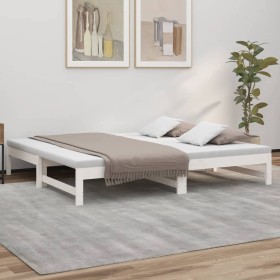 Removable sofa bed solid white pine wood 2x(90x190) cm by vidaXL, Beds and slatted bases - Ref: Foro24-823415, Price: 125,99 ...