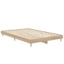 Estructura de cama madera de ingeniería roble Sonoma 120x190 cm de vidaXL, Camas y somieres - Ref: Foro24-832088, Precio: 137...