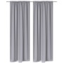 2 dark gray curtains with drawstrings, blackout 135 x 245 cm by vidaXL, Curtains and curtains - Ref: Foro24-130376, Price: 46...