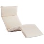 Folding sun lounger in cream white Oxford fabric by vidaXL, Loungers - Ref: Foro24-316050, Price: 125,54 €, Discount: %