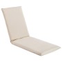 Folding sun lounger in cream white Oxford fabric by vidaXL, Loungers - Ref: Foro24-316050, Price: 125,54 €, Discount: %