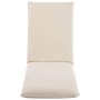 Folding sun lounger in cream white Oxford fabric by vidaXL, Loungers - Ref: Foro24-316050, Price: 125,54 €, Discount: %