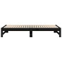 Removable sofa bed solid black pine wood 2x(90x190) cm by vidaXL, Beds and slatted bases - Ref: Foro24-823418, Price: 141,22 ...